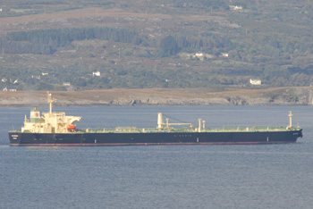 Super tanker in Bantry Bay, Ireland